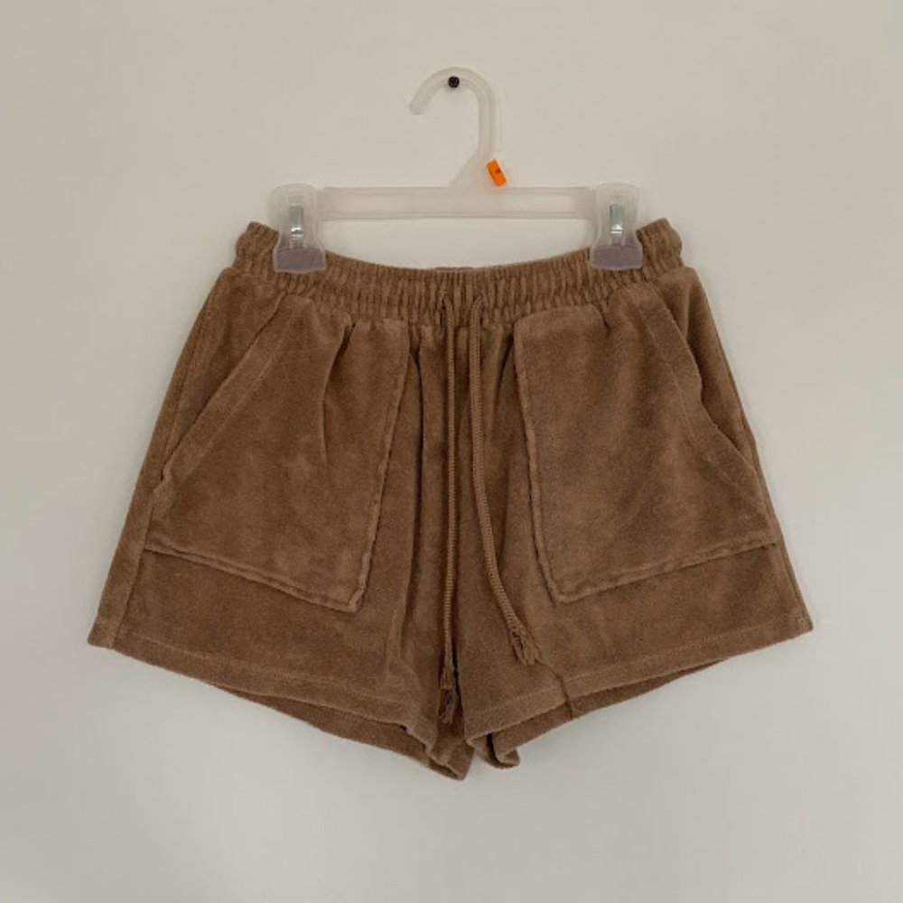 Zara Brown Terrycloth Shorts
